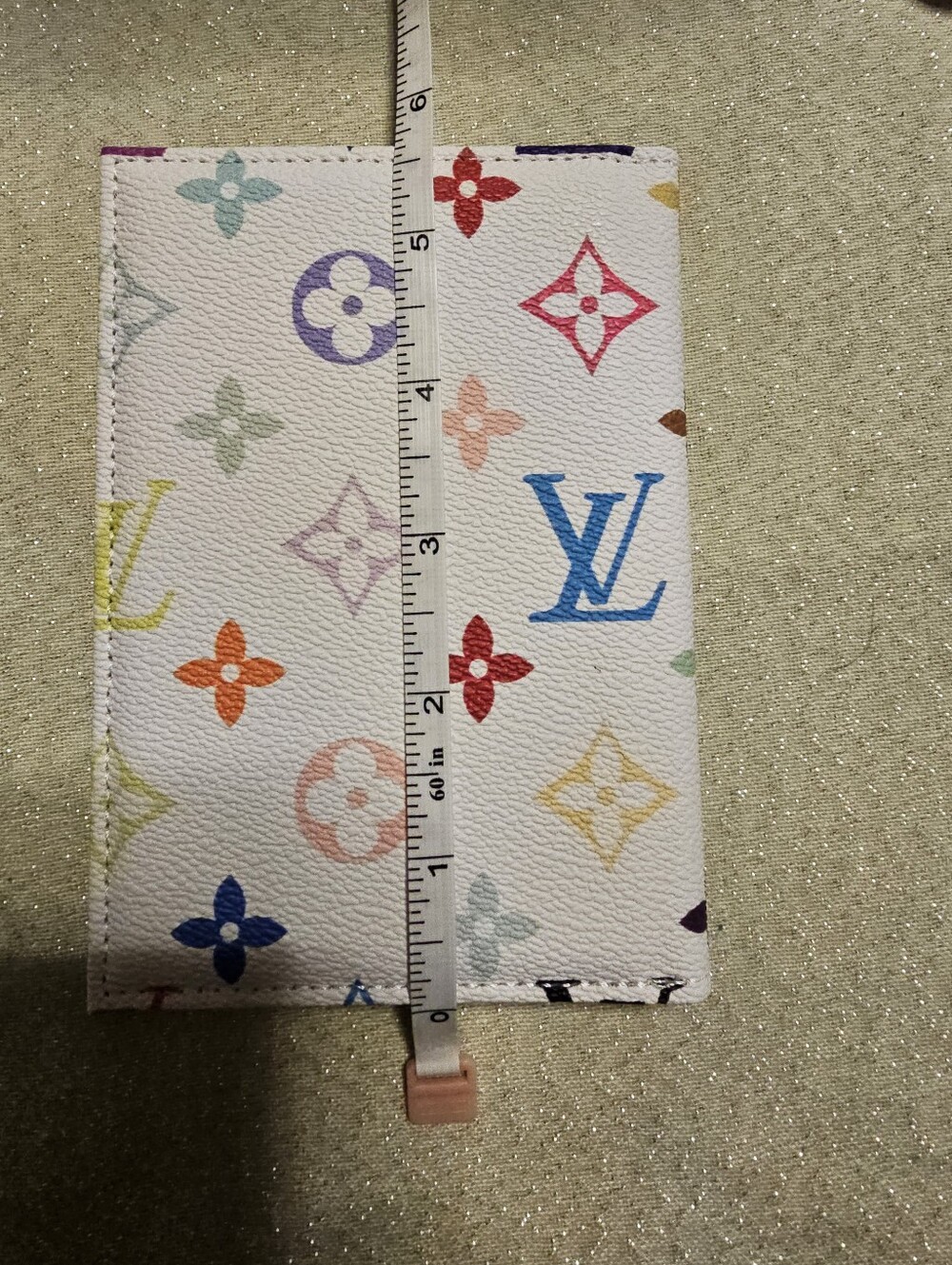 White Colorful Passport Holder With Card Slots - Picture 6 of 7